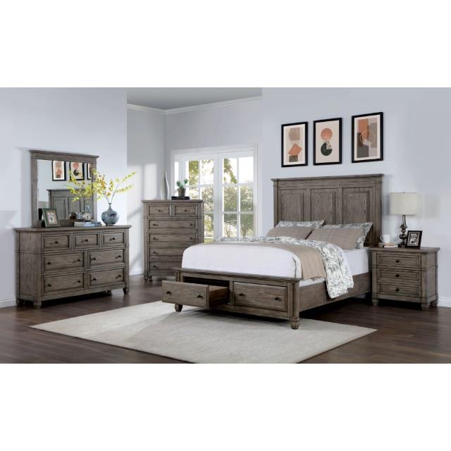 Furniture of America Durango California King Panel Bed with Storage CM7461GY-CK-BED IMAGE 2