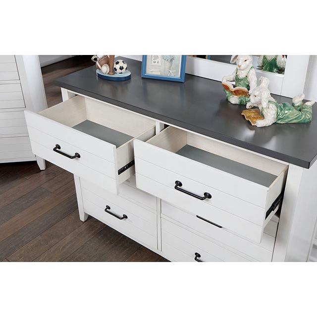 Furniture of America Priam 6-Drawer Dresser CM7467WH-D IMAGE 3