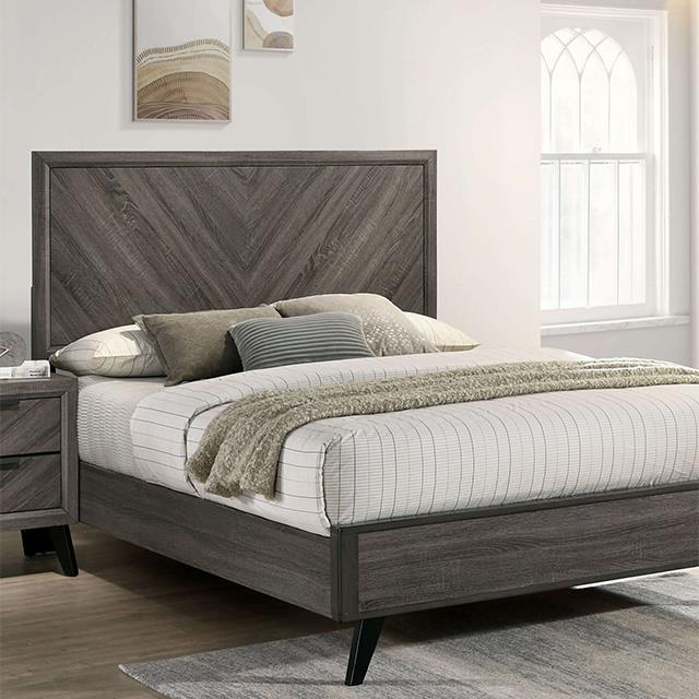 Furniture of America Vagan King Panel Bed CM7472GY-EK-BED IMAGE 1