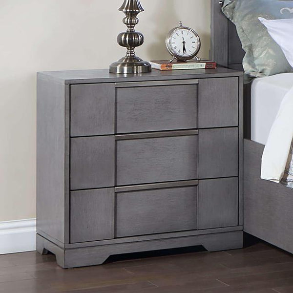 Furniture of America Regulus 3-Drawer Nightstand CM7475GY-N IMAGE 1