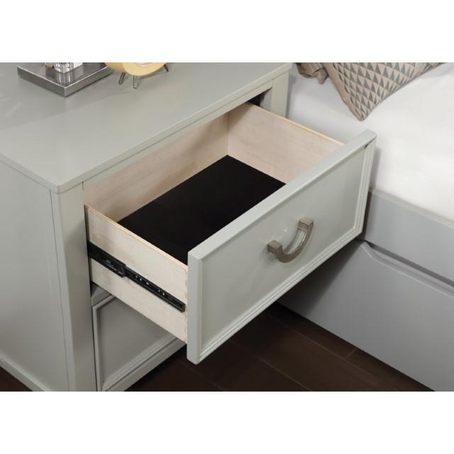 Furniture of America Lycorida 2-Drawer Nightstand CM7477GY-N IMAGE 3