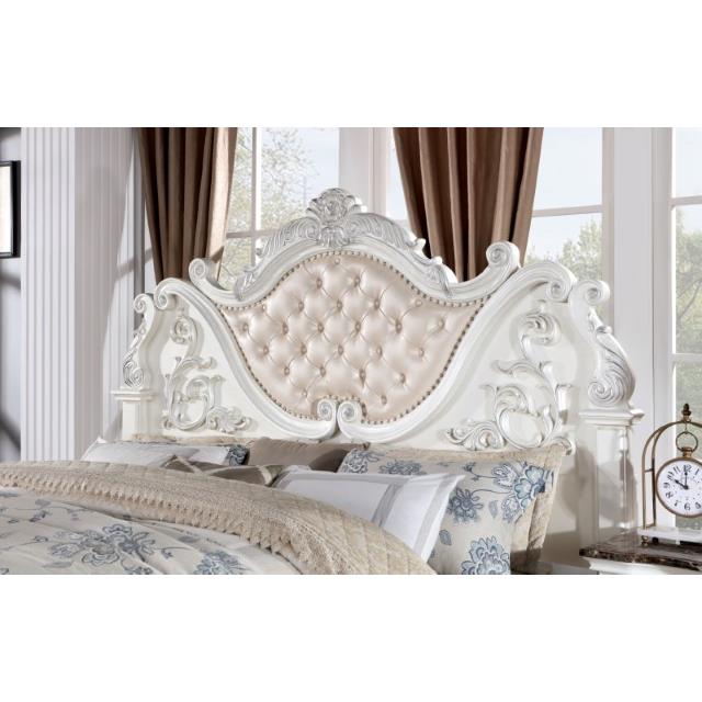 Furniture of America Esparanza Queen Upholstered Panel Bed CM7478WH-Q-BED IMAGE 3