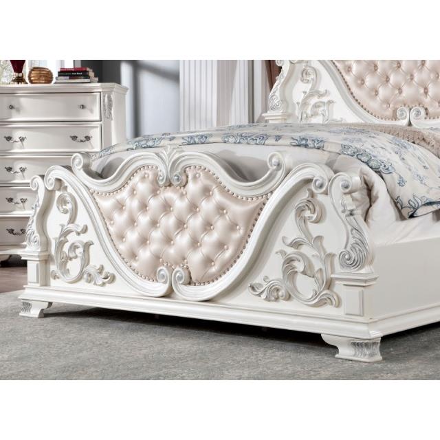 Furniture of America Esparanza Queen Upholstered Panel Bed CM7478WH-Q-BED IMAGE 4