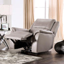 Furniture of America Gorgius Power Leather Match Recliner CM9910ST-CH-PM IMAGE 1