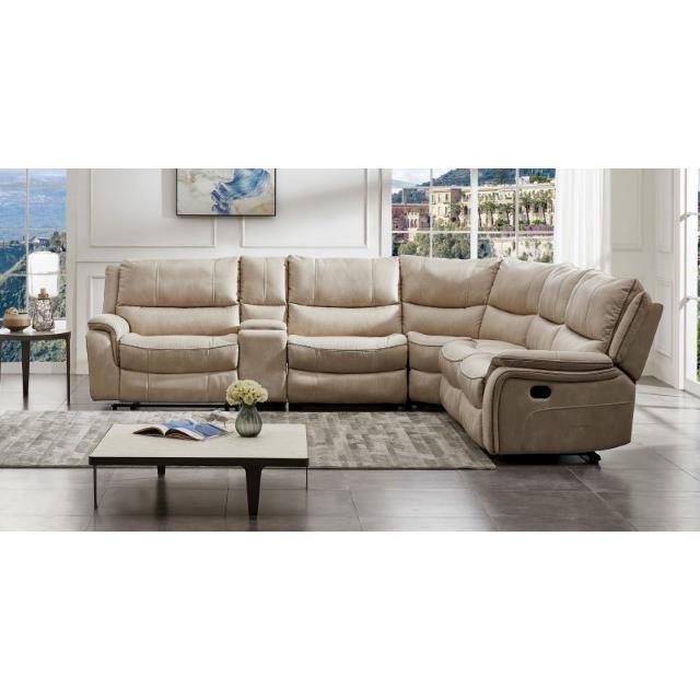 Furniture of America Jerominus Reclining Fabric Sectional CM9912BG-SECT IMAGE 3