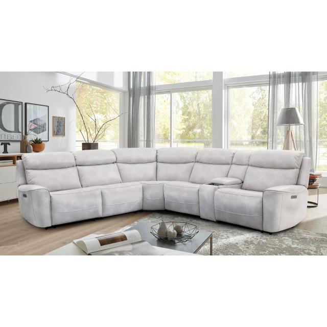 Furniture of America Edmondus Power Reclining Sectional CM9923FG-SECT-PM IMAGE 2