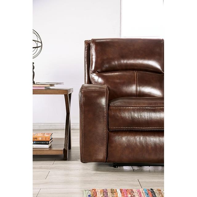 Furniture of America Soterios Power Leather Match Recliner CM9924MB-CH-PM IMAGE 9