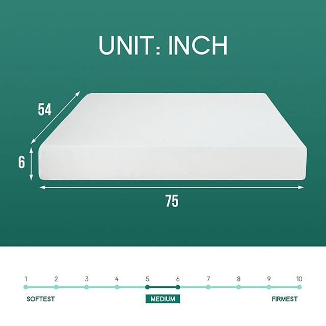 Furniture of America Artemisia DM510-F 6" Full Memory Foam Mattress IMAGE 3