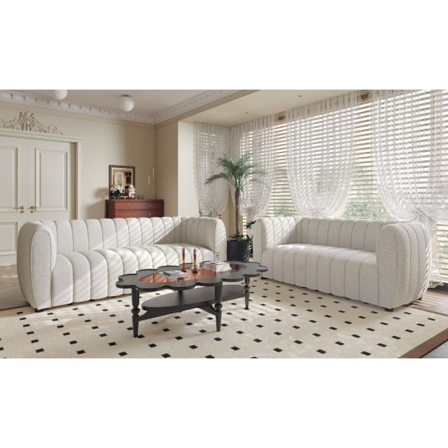 Furniture of America Aversa Stationary Fabric Loveseat FM61002WH-LV IMAGE 2