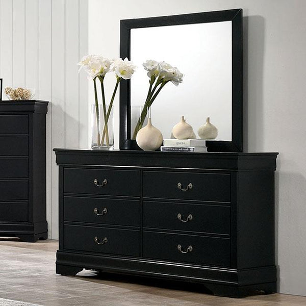 Furniture of America Louis Philippe 6-Drawer Dresser FM7866BK-D IMAGE 1