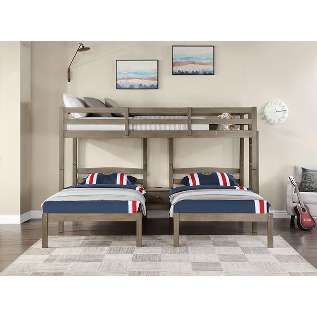 Furniture of America Kids Beds Bunk Bed FOA-BK659GY-BED IMAGE 3