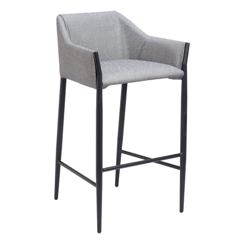  Zuo Andover 110169 Barstool - Slate Grey IMAGE 1