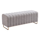  Zuo Pender 110080 Bench - Stone Grey IMAGE 1