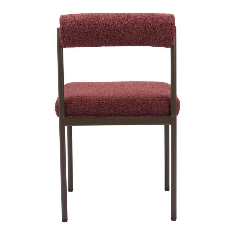  Zuo Livorno 110103 Dining Chair - Red & Bronze IMAGE 4