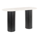  Zuo Izola 110230 Console Table - White & Black IMAGE 1