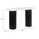  Zuo Izola 110230 Console Table - White & Black IMAGE 9
