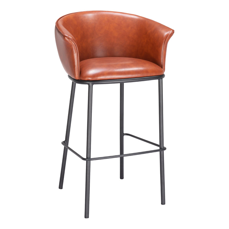  Zuo Garston 110178 Barstool - Brown IMAGE 1
