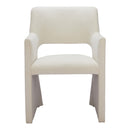  Zuo Minet 109998 Dining Chair - Linen White IMAGE 3