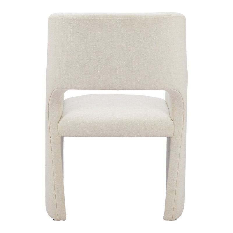  Zuo Minet 109998 Dining Chair - Linen White IMAGE 4