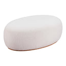  Zuo Amber 110085 Ottoman - Cream IMAGE 1