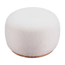  Zuo Amber 110085 Ottoman - Cream IMAGE 2