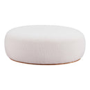  Zuo Amber 110085 Ottoman - Cream IMAGE 3