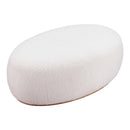  Zuo Amber 110085 Ottoman - Cream IMAGE 4