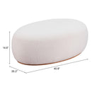  Zuo Amber 110085 Ottoman - Cream IMAGE 7