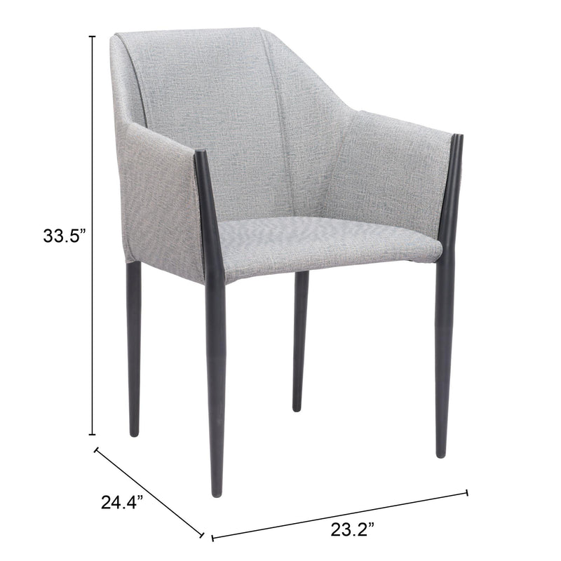  Zuo Andover 110167 Dining Chair - Slate Grey IMAGE 8
