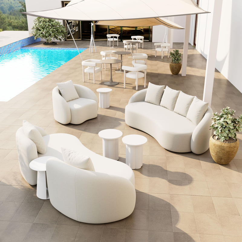  Zuo Sunny Isles 704019 Loveseat - Beige IMAGE 10