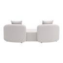  Zuo Sunny Isles 704019 Loveseat - Beige IMAGE 4
