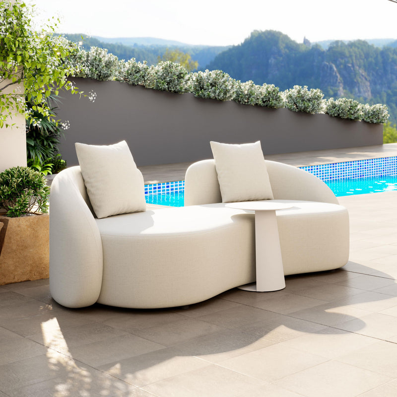  Zuo Sunny Isles 704019 Loveseat - Beige IMAGE 8