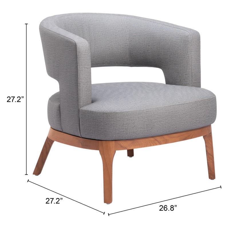  Zuo Penryn 110112 Accent Chair - Slate Grey IMAGE 10