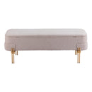  Zuo Lebreton 110082 Storage Bench - Oatmeal Beige IMAGE 4