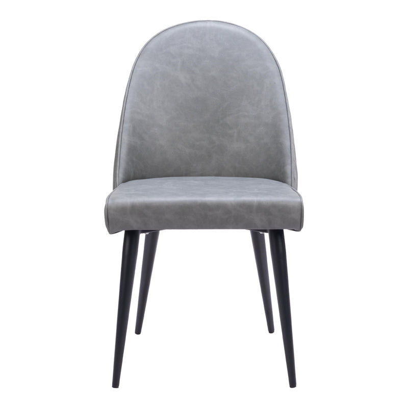  Zuo Silloth 110118 Armless Dining Chair - Grey IMAGE 3