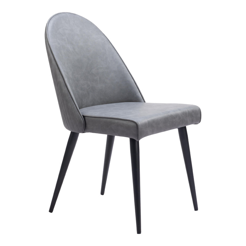  Zuo Silloth 110118 Armless Dining Chair - Grey IMAGE 6