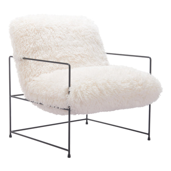  Zuo Pelut 110202 Accent Chair - White IMAGE 1