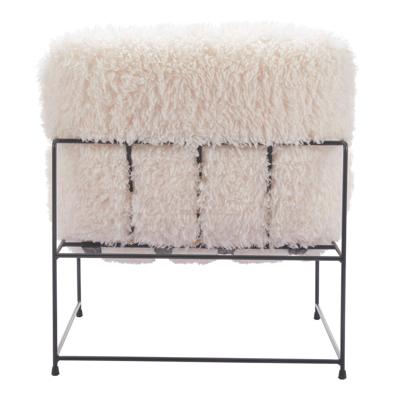  Zuo Pelut 110202 Accent Chair - White IMAGE 4