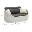  Zuo Coral Reef 704026 Loveseat - Grey IMAGE 11