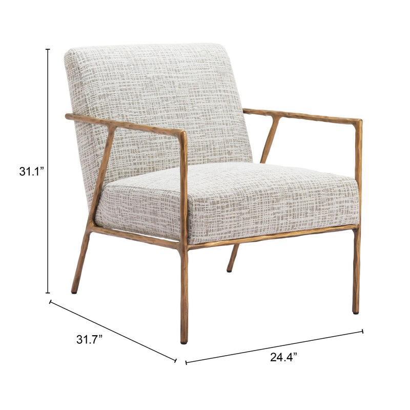  Zuo Norrebro 110270 Accent Chair - Beige Frost IMAGE 10