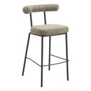  Zuo Kede 110100 Barstool - Green Tweed IMAGE 6