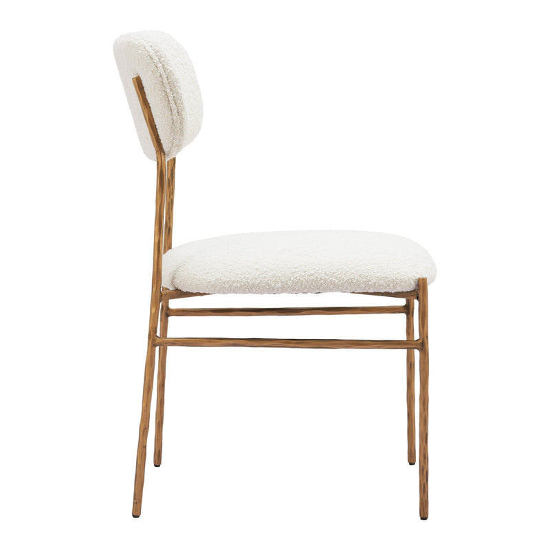  Zuo Sydhavnen 110276 Dining Chair - Cream & Gold IMAGE 2