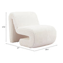  Zuo Opam 110283 Accent Chair - White IMAGE 9