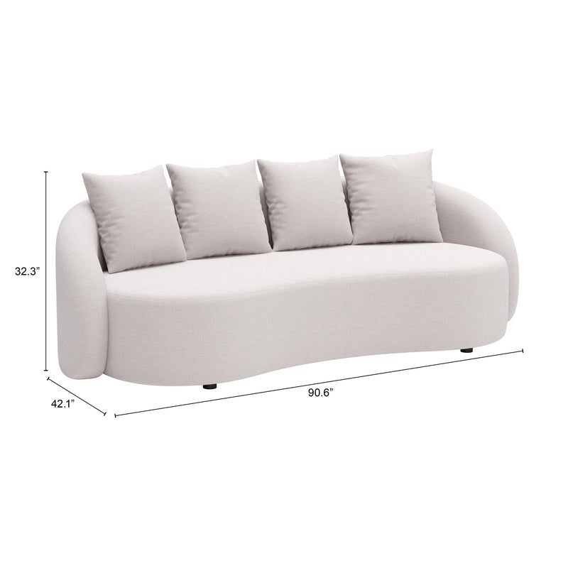  Zuo Sunny Isles 704018 Sofa - Beige IMAGE 11