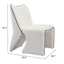  Zuo Novo 110201 Accent Chair - Ivory IMAGE 8