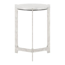  Zuo Barmas 110256 Side Table - White & Silver IMAGE 2