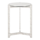  Zuo Barmas 110256 Side Table - White & Silver IMAGE 3