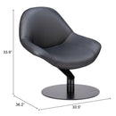  Zuo Poole 110111 Accent Chair - Black IMAGE 9
