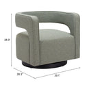  Zuo Turku 110013 Swivel Chair - Sage Green IMAGE 8