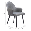  Zuo Silloth 110120 Dining Chair - Grey IMAGE 8